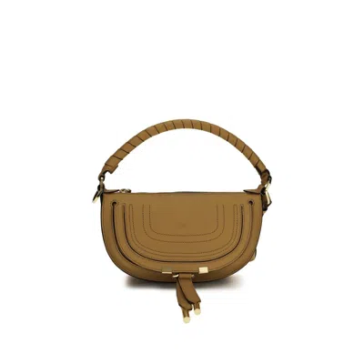 Chloé Brown Calf Leather Bos Taurus Shoulder Bag In Green