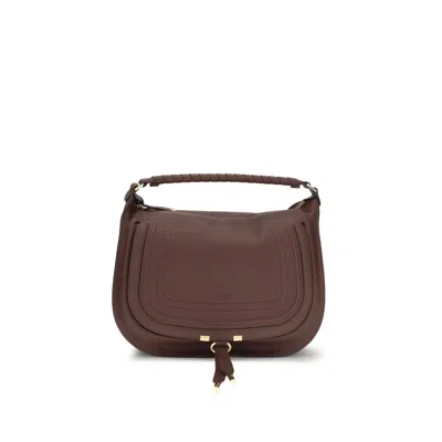 Chloé Brown Calf Leather Bos Taurus Shoulder Women's Bag