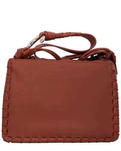 Chloé Brown Calfskin Leather Mate Multi-gusset Shoulder Bag
