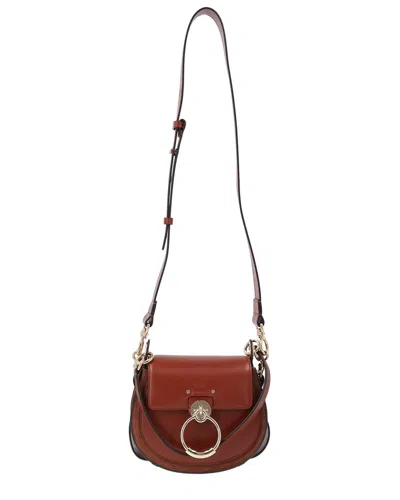 CHLOÉ CHLOÉ BROWN CALFSKIN SMALL TESS BAG BROWN
