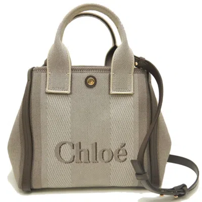 Pre-owned Chloé Brown Canvas Leather Tote Bag ()