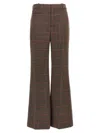 Chloé Brown Check Wool Pants