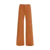 Chloé Brown Cotton Flared Pants