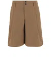 Chloé Brown Cotton Short Pants With High Waist In Brown