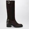 Chloé Brown Dakota Biker Boots In Brown