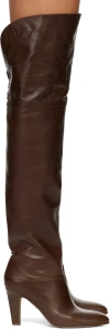 Chloé Brown Eve Thigh High Boots In Purple