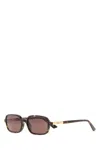 Chloé Brown Havana Rectangular Sunglasses In Brown