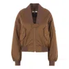 Chloé Chloe Brown Polyester Blend Bomber Jacket In Brown