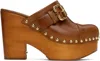 Chloé Jeannette Clog In 27t Ginger Brown