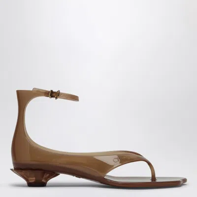 Chloé Brown Jelly Sandals