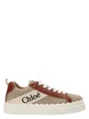 Chloé Lauren Linen Web Low-top Sneakers In Multicolor