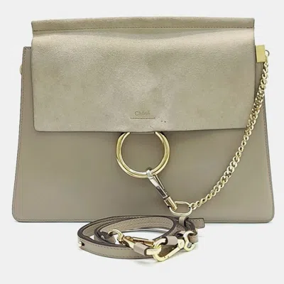 Pre-owned Chloé Brown Leather And Suede Payback Large