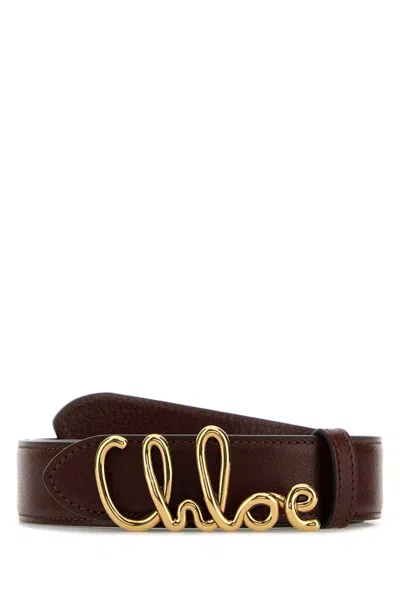 Chloé Chloe Brown Leather Belt