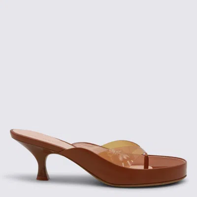 Chloé Brown Leather Junie Sandals