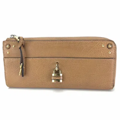 Pre-owned Chloé Brown Leather Long Wallet (bi-fold) ()