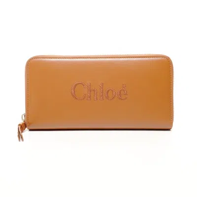 Pre-owned Chloé Brown Leather Long Wallet (bi-fold) ()