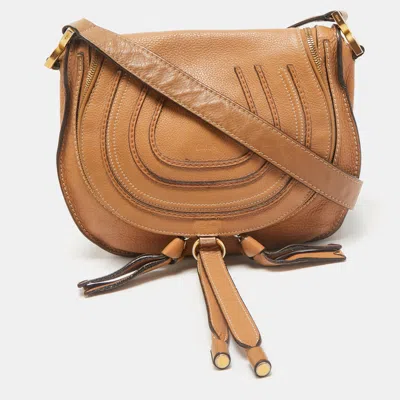 Pre-owned Chloé Brown Leather Medium Marcie Crossbody Bag