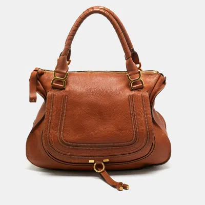 Pre-owned Chloé Brown Leather Medium Marcie Shoulder Bag