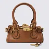 Chloé Brown Leather Paddington Top Handle Bag In Brown