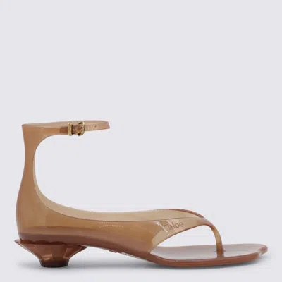 Chloé Chloe Women Biscuit Tpu Chloe Jelly Thong Sandals In Brown