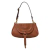 Chloé Chloe Brown Leather Small Marcie Clutch Bag In Brown