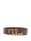 Chloé Iconic Leather Belt In Brown