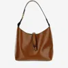 Chloé Marcie Shiny Leather Tote Bag In Brown