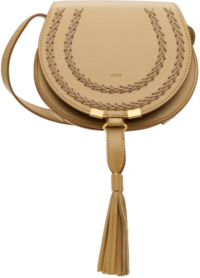 Chloé Brown Marcie Small Saddle Bag In 272 Creamy Brown