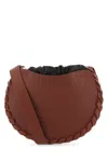 Chloé Small Mate Crossbody Bag With Curved Silhouette And Braided Detailing In Brown