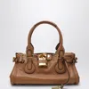 Chloé Chloe Paddington Medium Grained Leather Shoulder Bag In Brown
