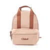 Chloé Brown Pink Cord Backpack