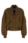 Chloé Brown Polyester Blend Bomber Jacket In Brown