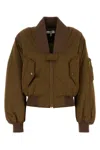 Chloé Chloe Brown Polyester Blend Bomber Jacket In Brown