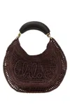 Chloé Chloe Brown Raffia Banana Handbag In Brown
