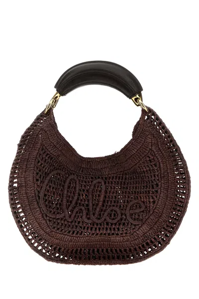 Chloé Chloe Brown Raffia Banana Handbag