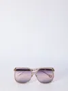 Chloé Brown Recycled Acetate Sunglasses In Purple