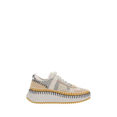 Chloé Brown Rubber Sneakers In Multi