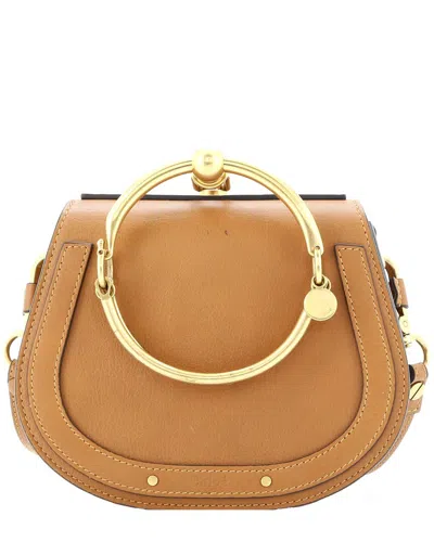 Chloé Brown Sheep Leather Nile Crossbody Small (authentic Pre-loved)