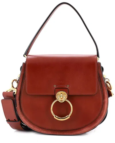 Chloé Brown Sheep Leather Tess Bag Large (authentic Pre-loved)
