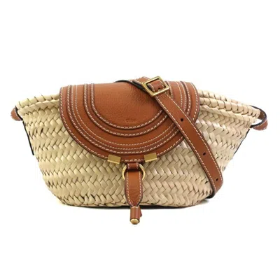 Pre-owned Chloé Brown Straw Leather Shoulder Bag ()