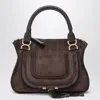 Chloé Women Marcie Small Leather Handbag In Burgundy