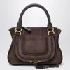 Chloé Marcie Small Leather-trimmed Suede Shoulder Bag