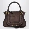 Chloé Brown Suede Leather Handbag In Brown