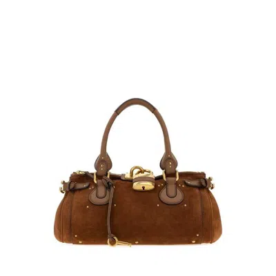 Chloé Brown Suede Paddington Shopping Bag Borse A Mano
