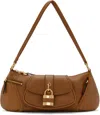 Chloé The 99 Shoulder Bag In Shiny Grained Calfskin In 26m Clay Brown