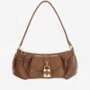 Chloé Womens Clay Brown The 99 Padlock-embellishment Leather Shoulder Bag In Brown