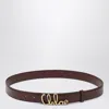 Chloé Womens Crafty Brown Logo-plaque Leather Belt In Brown