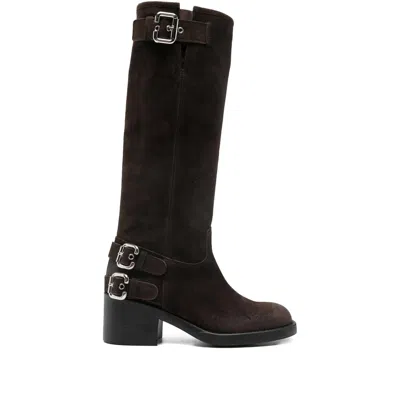 CHLOÉ CHLOÉ BROWN BOOTS WOMEN