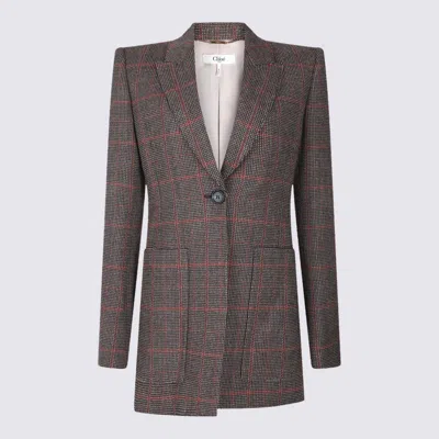 CHLOÉ BROWN WOOL BLAZER