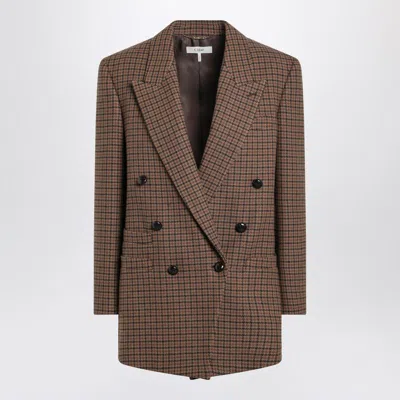 Chloé Brown/black Houndstooth Double-breasted Jacket
